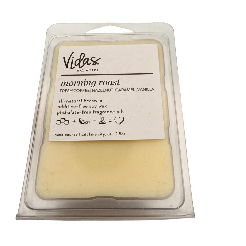 Vidas Wax Works Morning Roast Coffee Scented Candle & Wax Melts Set Brown Tin